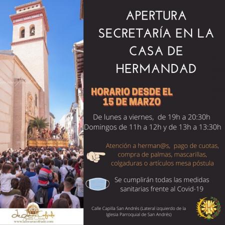Cofradía Borriquilla Granada: APERTURA DE LA CASA DE HERMANDAD