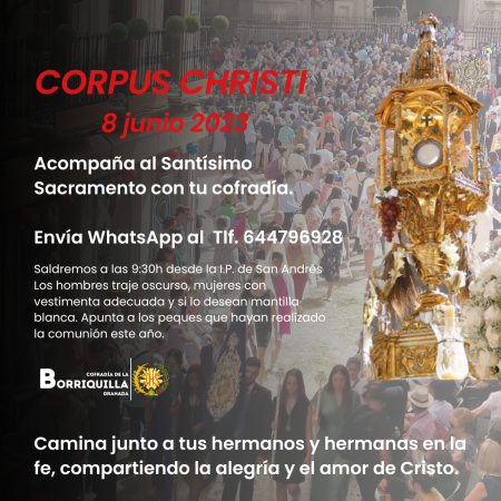 Cofradía Borriquilla Granada: PROCESIÓN DEL CORPUS CHRISTI / 2023