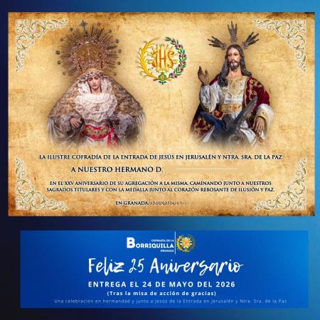 Cofradía Borriquilla Granada: ACCIÓN DE GRACIAS 2026