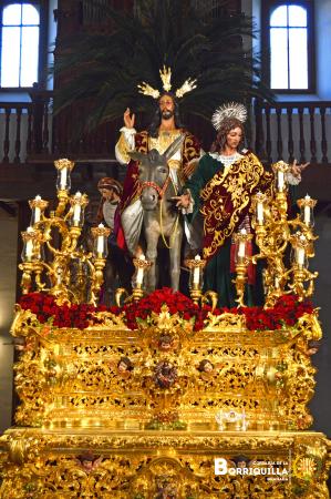 Cofradía Borriquilla Granada: EL MISTERIO DE JESÚS DE LA ENTRADA EN JERUSALÉN PREPARADO PARA SU TRASLADO A LA EXPOSICIÓN DE KERYGMA