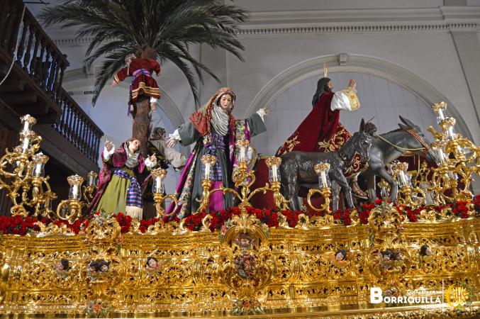 Cofradía Borriquilla Granada: EL MISTERIO DE JESÚS DE LA ENTRADA EN JERUSALÉN PREPARADO PARA SU TRASLADO A LA EXPOSICIÓN DE KERYGMA