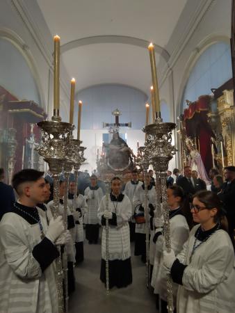 Cofradía Borriquilla Granada: TRASLADO DE LA VIRGEN DE LAS ANGUSTIAS DE SAN ANDRÉS A LA S.A.I. CATEDRAL POR KERYGMA