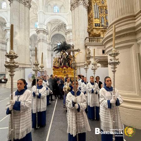 Cofradía Borriquilla Granada: JESÚS DE LA ENTRADA EN JERUSALÉN YA SE ENCUENTRA EN LA SANTA IGLESIA CATEDRAL PARA SU PARTICIPACIÓN EN KERYGMA
