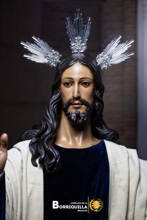 Cofradía Borriquilla Granada: JESUS DE LA ENTRADA EN JERUSALÉN VUELVE AL CULTO TRAS SU RESTAURACIÓN, EN UNA JORNADA DÓNDE JULIO ALCARAZ NOS DA DETALLES DE LA MISMA