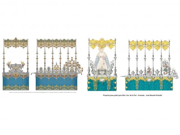Cofradía Borriquilla Granada: DOS PROYECTOS DE PALIO PARA NUESTRA SRA. DE LA PAZ