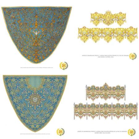 Cofradía Borriquilla Granada: DOS PROYECTOS DE PALIO PARA NUESTRA SEÑORA DE LA PAZ: MIRA LOS DETALLES