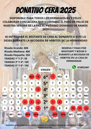 Cofradía Borriquilla Granada: PALMAS, BALCONERAS Y VELAS PARA ILUMINAR EL CAMINAR DE NTRA. SRA. DE LA PAZ